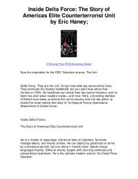 Inside Delta Force The Story of Americas Elite Counterterrorist Unit - Lecture Note - American History - Eric Haney