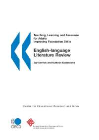 Teaching, Learning and Assessment for Adults Improving Foundation Skills- Book Summary - English literature - Jay Derrick and Kathryn Ecclestone