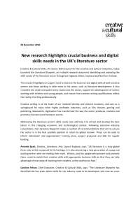 Literature Sector Skills Blueprint: Identifying and Addressing Business and Digital Needs