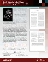 Gale's Black Literature Criticism: Classic and Emerging Authors since 1950