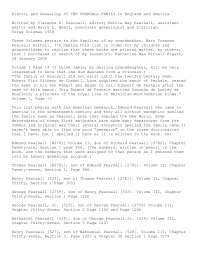 History and Genealogy of THE PEARSALL FAMILY in England and America - Lecture Note - American History - Clarence E. Pearsall