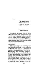 Types of Old Testament Literature - Essay  - United State Literature - Clyde M. Miller
