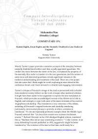 Medieval Guardianship & Human Rights: Mentally Disabled Land Holders & Royal Guardians
