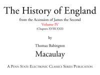 History-England Vol IV - Essay - United Kingdome History - PART I