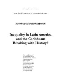 Inequality in Latin America and the Caribbean Breaking I