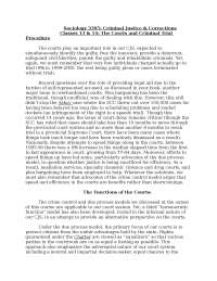 The Criminal Justice System in Canada: Court Procedures and Prosecutors