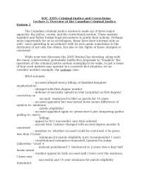 Criminal Justice & Corrections-Lecture Notes 01-Sociology