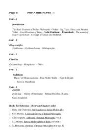 Indian Philosophy U I Lecture Notes Indian Philosophy Docsity