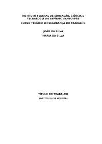 Normas da ABNT - Modelo pronto