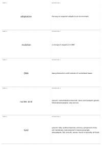 final review | BIOL  - Biology 1 - Introduction