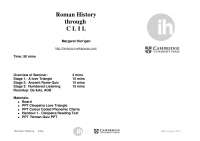 Roman History CLIL - Lecture Notes -United Kingdom History - Margaret Horrigan