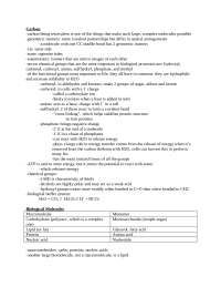 Exam One Notes - Principles of Biology I | BIOL 1107 - Docsity