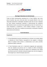 Teoria Neoclássica da Administração: Centralização vs Descentralização