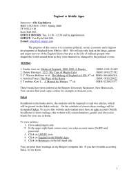 England in Middle Ages  - Lecture Note - United Kingdom History - Alla Gaydukova