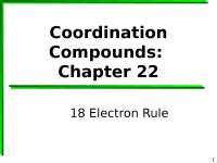 18 Electron Rule - Crystal Field Theory - Lecture Notes | CHE 3340