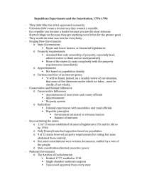 Republican Experiment and the Constitution 1776 to 1796 | HIST 1100
