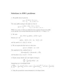 Solutions to Homework 1 Problems - General Physics with Calculus II ...