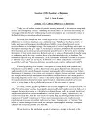 Cultural Differences in Emotions: An Ancient and Modern Perspective