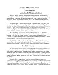 Sociology of Emotions-Lecture Notes  2-3-Sociology