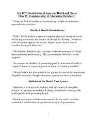 Social Cultural Aspects of Health and Illness-Lecture Notes  29-Sociology