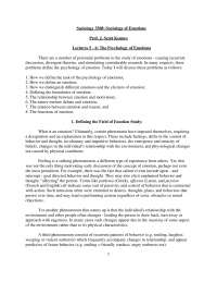 Sociology of Emotions-Lecture Notes 5-6-Sociology