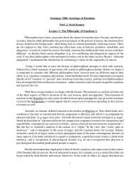 Sociology of Emotions-Lecture Notes  1-Sociology
