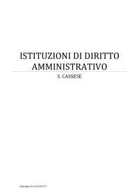 Appunti del libro di Cassese istituzioni di diritto amministrativo