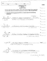 Exam 2 Solutions - Modern Organic Chemistry II | CHEM 2212 - Docsity