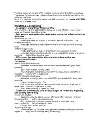 Study Guide of Media Planning for Final Exam | ADV 350