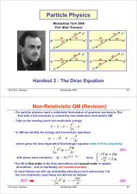 Particle Physics Part III-Handout 02 2004-Physics