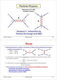 Particle Physics Part III-Handout 03 2004-Physics