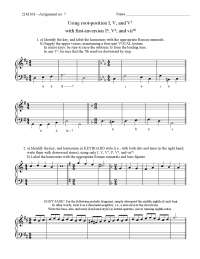 Music Assignment: Harmonizing Melodic Fragments using I, V, V7, I6, V6, and viiº6