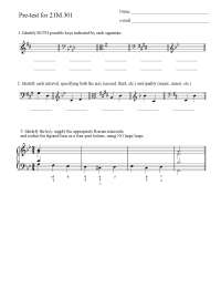 Harmony and Counterpoint I-Past Exam 01-Music and Theater Arts Literature