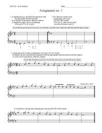 Harmony and Counterpoint II-Assignment 01-Music and Theater Arts Literature