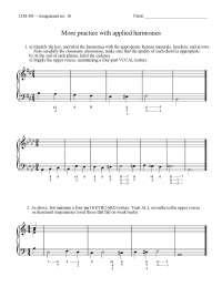 Music Assignment: Identifying Harmonies and Cadences in Sheet Music