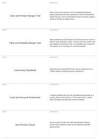 Term 1: Constitutional Law Key Concepts and Definitions