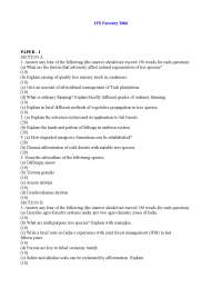 Forestry - Exam Paper 2006 - Forest Management - IFS - Docsity