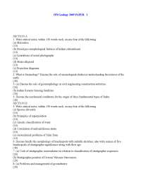 Geology Exam Paper 2005: Critical Notes and Discussions on Various Topics