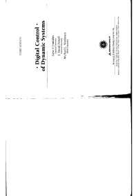 Digital Control Of Dynamic Systems Prof Eduardo Docsity