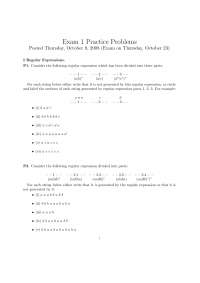 Exam 1 Practice Problems - Programming Languages | CSCI 4430