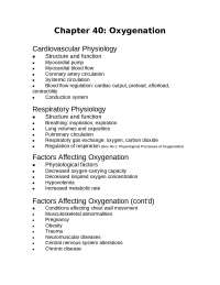 Notes on Oxygenation - Foundations of Nursing Practice | NURS 371