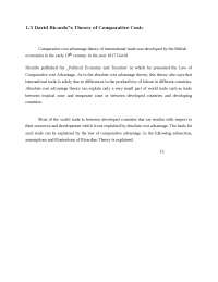 Foreign Trade And Policy - David Ricardo?s Theory of Comparative Cost - Notes - Finance