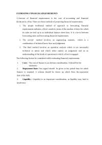 Strategic Financial Management - Estimating Financial Requirements - Notes - Finance