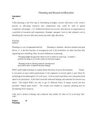 Organizational Resource Allocation: Objectives, Strategies, and Budget Planning