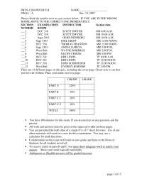 Final Examination Practice Problems on Physics II | PHYS 1200 - Docsity