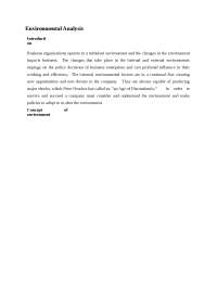 Strategic Management  -  Environmental Analysis -  Notes  -  Business Management