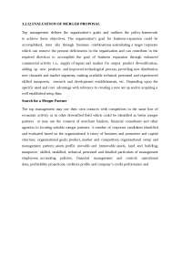 Strategic Financial Management - Evaluation Of Merger Proposal - Notes -  Finance
