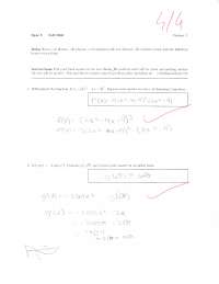 Practice Quiz #5 with Solutions - Calculus I | MATH 1010 - Docsity