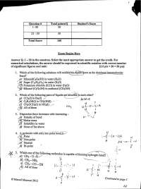 5 Multiple Choice Questions with Key | General Chemistry II - Exam 1 ...