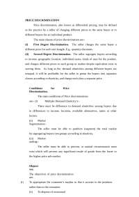 Economics - Price Discrimination - Notes - Economics - Docsity